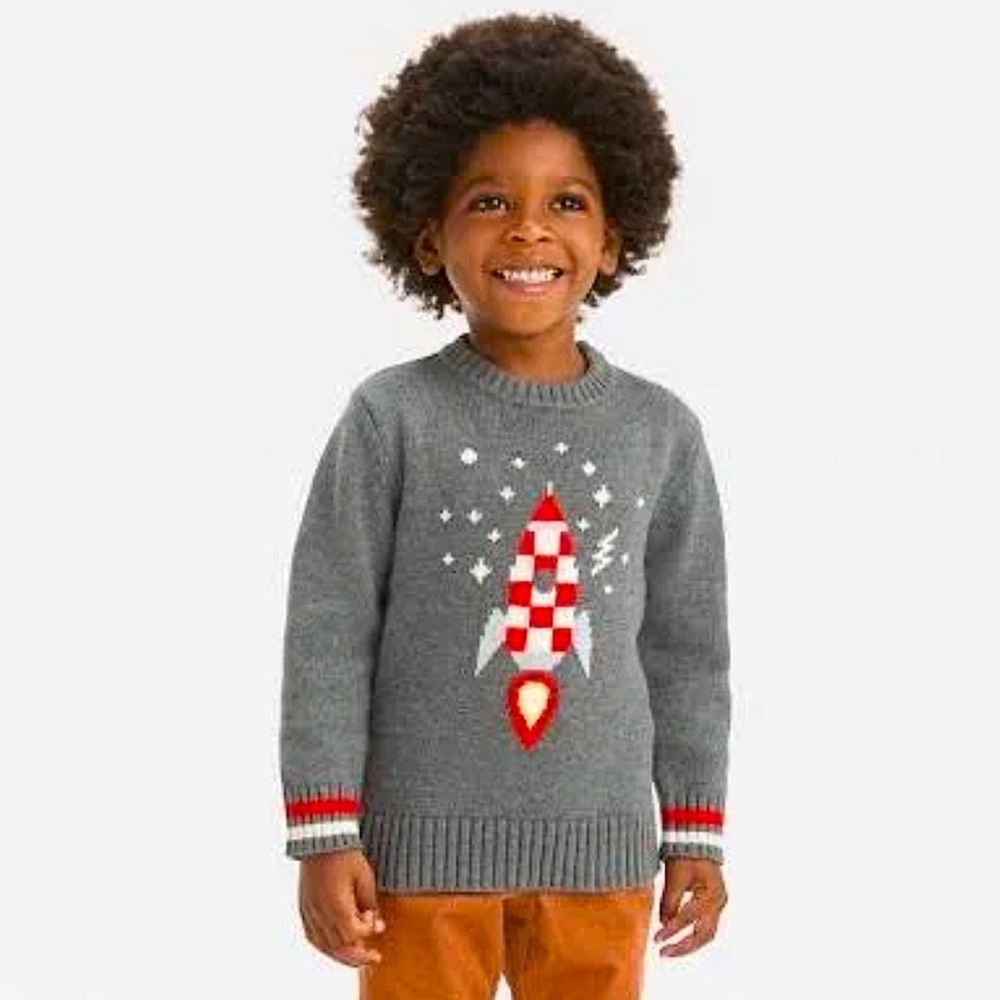 Cat & Jack Gray and Red Sweater